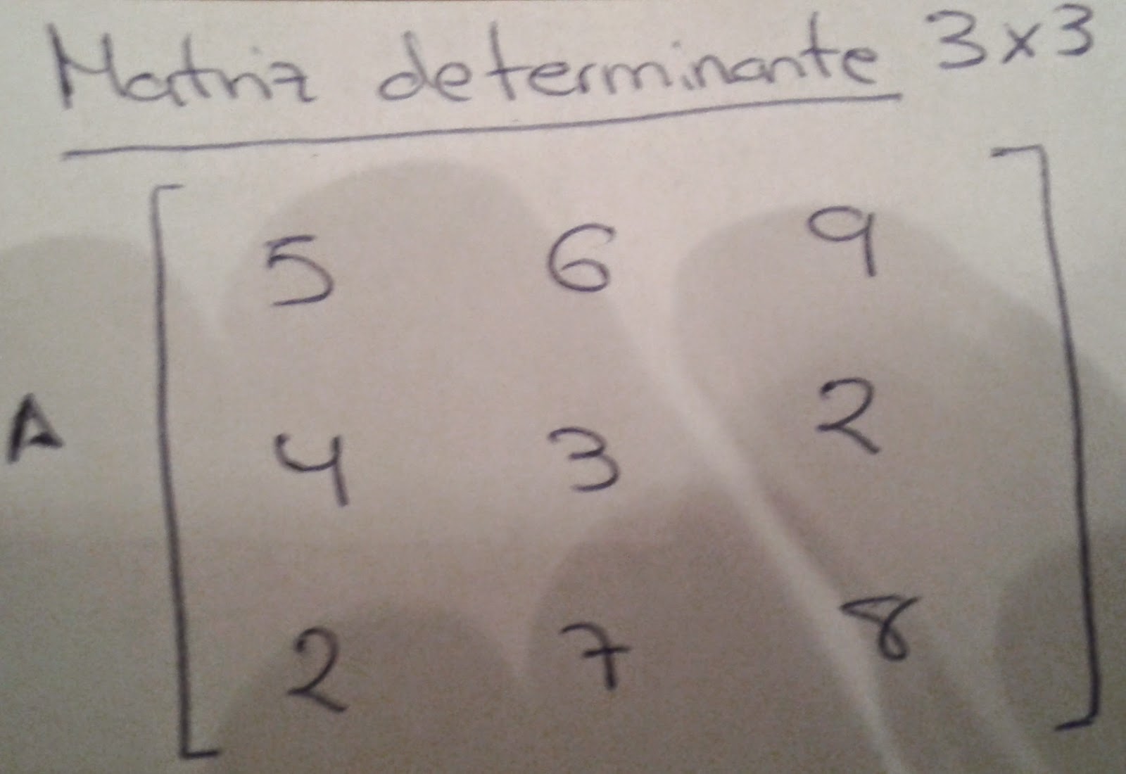 Método de Sarrus (paso 1)