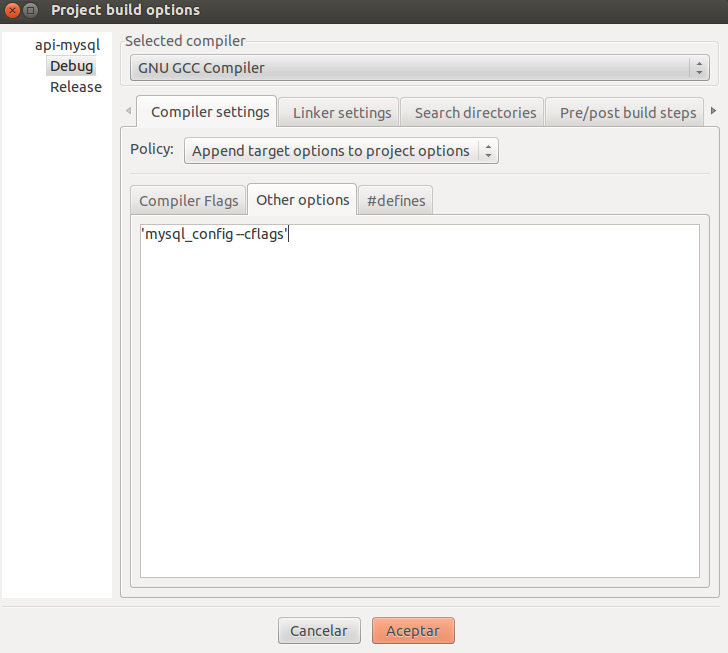 Vista de resultados en terminal