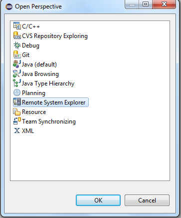 Remote System Explorer