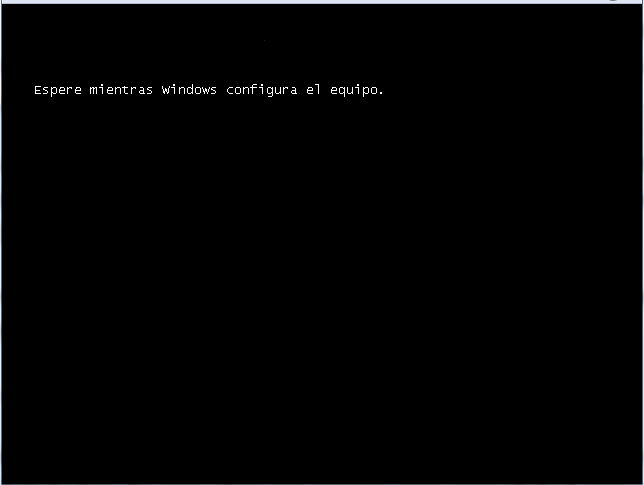 Reinicio durante la instalación