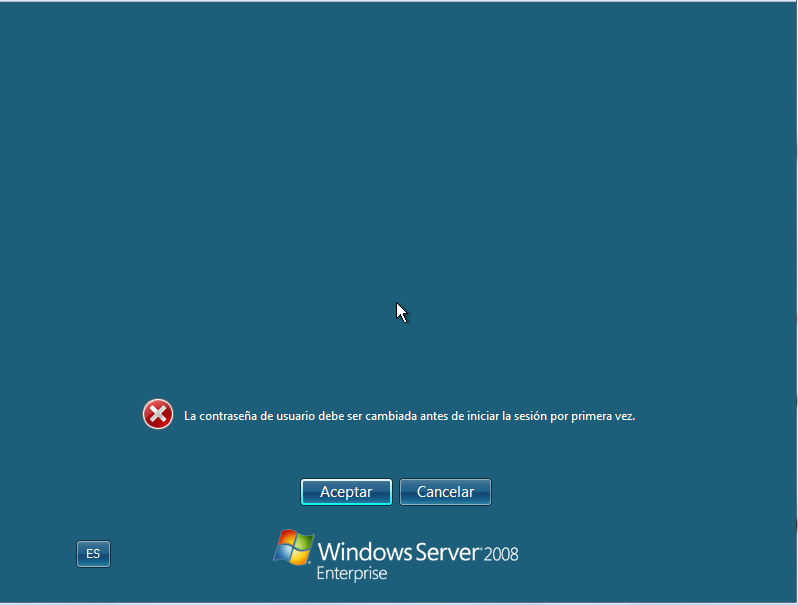 Estableciendo nueva contraseña
