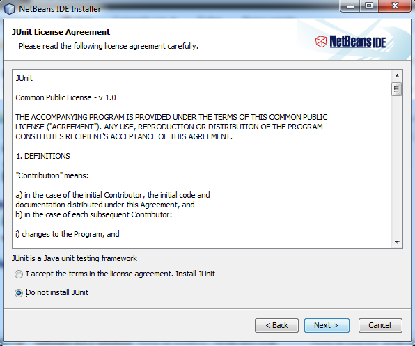 Rechazo de instalación de JUnit