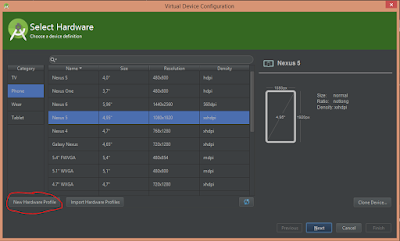 Selección de hardware del dispositivo