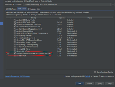 Descarga del instalador de HAXM