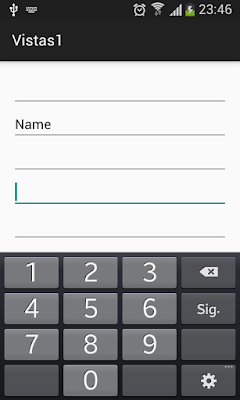 Teclado adaptativo en dispositivo físico