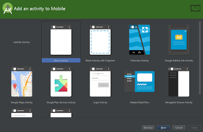 Selección de actividad inicial