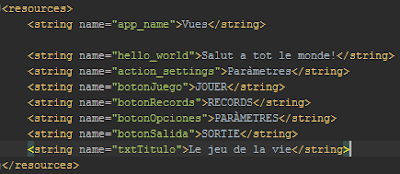 Edición del strings.xml en francés
