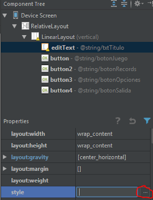 Definición de MiEstilo en styles.xml