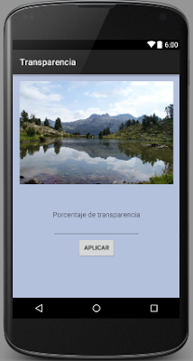 Vista del emulador con la imagen de los Lagos de Orduña