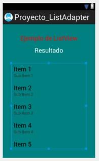 Spinner con ArrayAdapter en el emulador